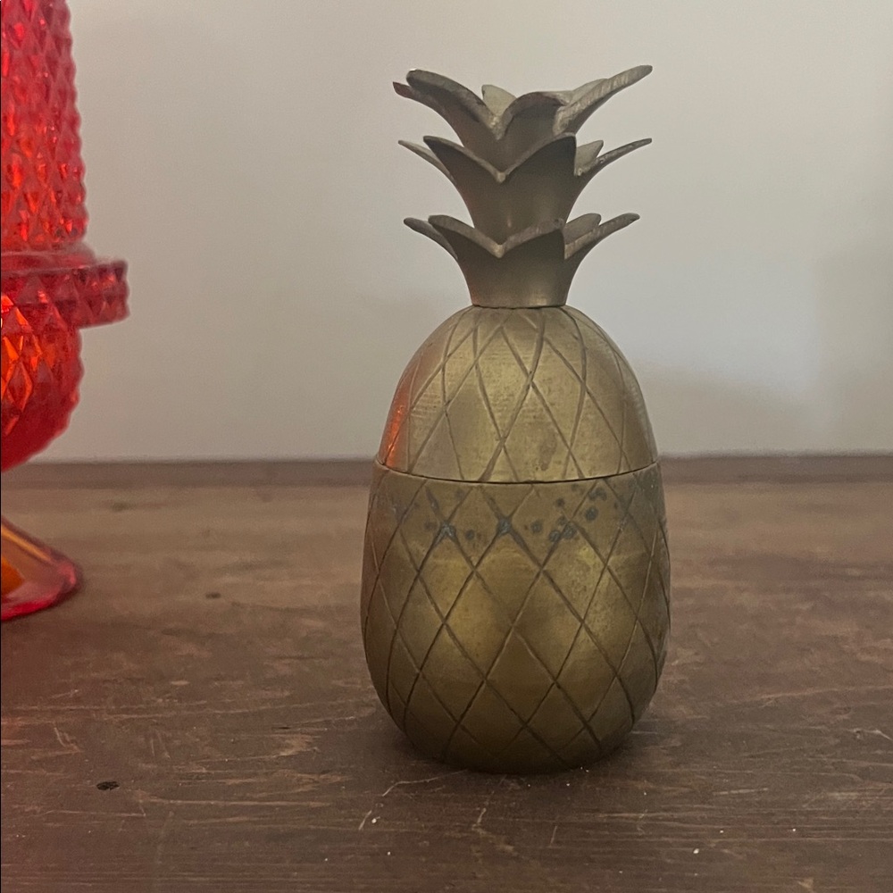Brass Pineapple Decorative Accent